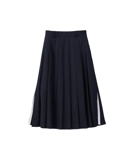 SALON DE YOHN（サロンドヨーン）の「Side Slit Pleated Midi Skirt_ Navy（スカート・レディース・その他・MEDIUM）」の4枚目の写真