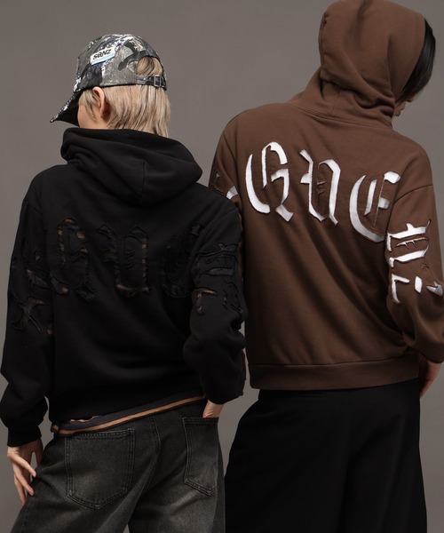 SEQUENZ/シークエンズ】SEE-THROUGH LOGO HOODIE（パーカー）｜SEQUENZ