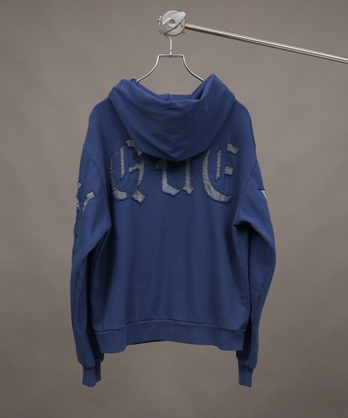 SEQUENZ(シークエンズ)の「【SEQUENZ/シークエンズ】SEE-THROUGH LOGO HOODIE(パーカー・メンズ・ブラウン/ネイビー/杢グレー/ブラック・S/M/L)」の10枚目の写真