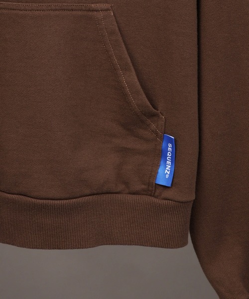 SEQUENZ(シークエンズ)の「【SEQUENZ/シークエンズ】SEE-THROUGH LOGO HOODIE(パーカー・メンズ・ブラウン/ネイビー/杢グレー/ブラック・S/M/L)」の14枚目の写真
