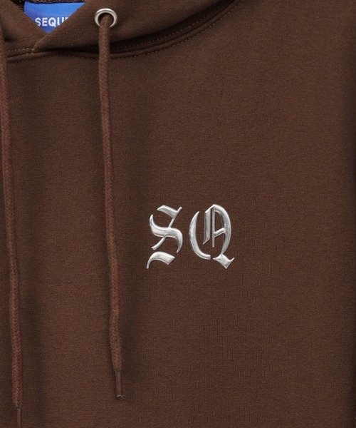 SEQUENZ(シークエンズ)の「【SEQUENZ/シークエンズ】SEE-THROUGH LOGO HOODIE(パーカー・メンズ・ブラウン/ネイビー/杢グレー/ブラック・S/M/L)」の13枚目の写真