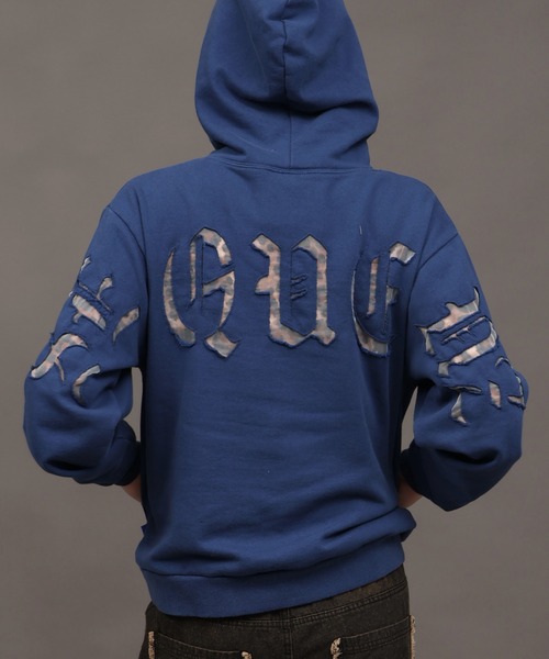 SEQUENZ(シークエンズ)の「【SEQUENZ/シークエンズ】SEE-THROUGH LOGO HOODIE(パーカー・メンズ・ブラウン/ネイビー/杢グレー/ブラック・S/M/L)」の19枚目の写真