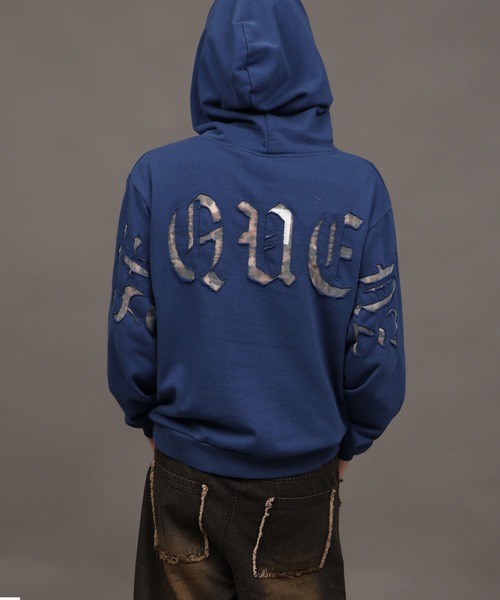 SEQUENZ(シークエンズ)の「【SEQUENZ/シークエンズ】SEE-THROUGH LOGO HOODIE(パーカー・メンズ・ブラウン/ネイビー/杢グレー/ブラック・S/M/L)」の18枚目の写真