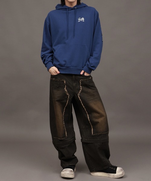 SEQUENZ(シークエンズ)の「【SEQUENZ/シークエンズ】SEE-THROUGH LOGO HOODIE(パーカー・メンズ・ブラウン/ネイビー/杢グレー/ブラック・S/M/L)」の16枚目の写真