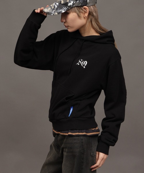 SEQUENZ(シークエンズ)の「【SEQUENZ/シークエンズ】SEE-THROUGH LOGO HOODIE(パーカー・メンズ・ブラウン/ネイビー/杢グレー/ブラック・S/M/L)」の22枚目の写真
