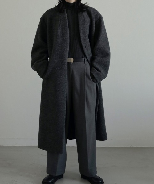 セール】[anuke/アンヌーク] ウール カラーレスコクーンコート（その他