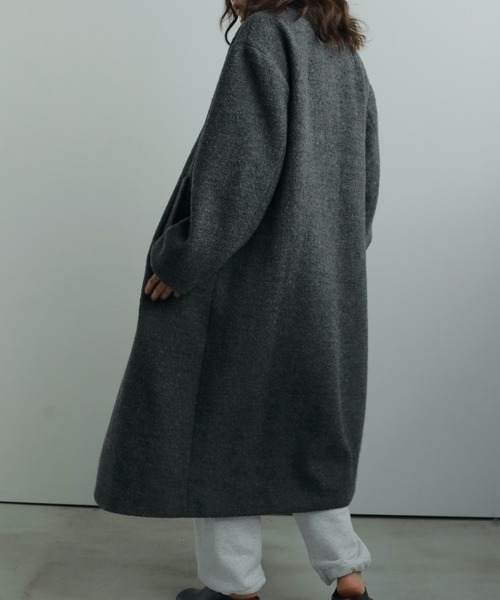 セール】[anuke/アンヌーク] ウール カラーレスコクーンコート（その他