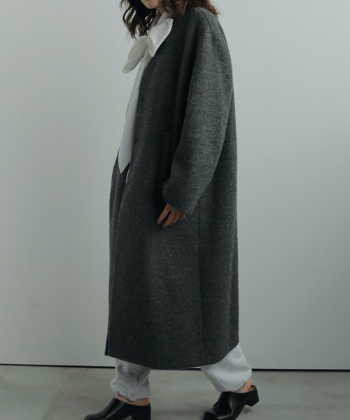 セール】[anuke/アンヌーク] ウール カラーレスコクーンコート（その他
