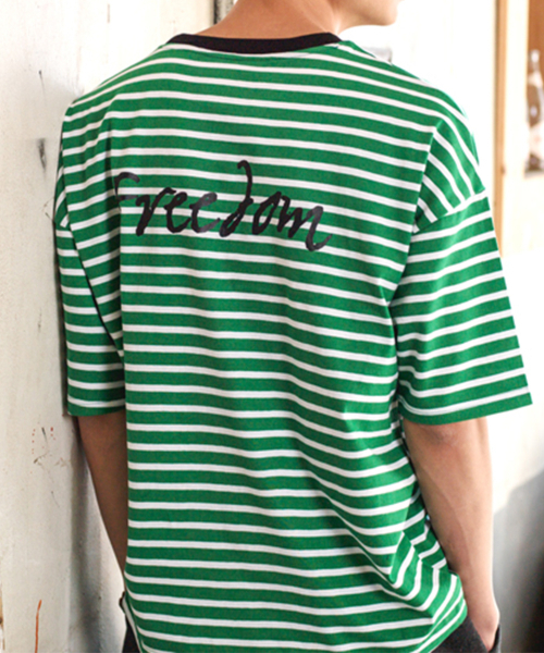 Chubasco（チュバスコ）の「M17110 M. T-shirt. OF Stripe Green（Tシャツ/カットソー・レディース・その他・LARGE/MEDIUM）」の2枚目の写真