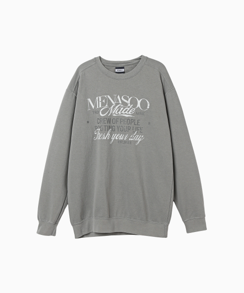 MENASOO(ミナス)の「Menasoo Pigment Oversized Sweatshirt_Gray(スウェット・レディース・ライトグレー・SMALL/MEDIUM)」の13枚目の写真