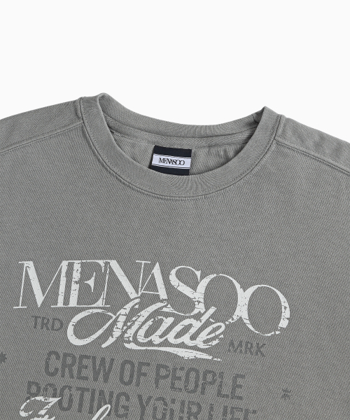 MENASOO(ミナス)の「Menasoo Pigment Oversized Sweatshirt_Gray(スウェット・レディース・ライトグレー・SMALL/MEDIUM)」の16枚目の写真