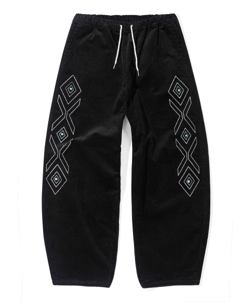 ボヘミアンバルーンフィットコーデュロイバンディングパンツ[ブラック]_SEPT071BLACK