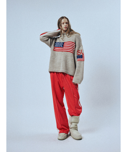 SUNDAY FRUIT MARKET（サンデーフルーツマーケット）の「SUNDAY JERSEY TRACK PANT RED（スウェットパンツ・メンズ・その他・LARGE/SMALL/MEDIUM）」の4枚目の写真