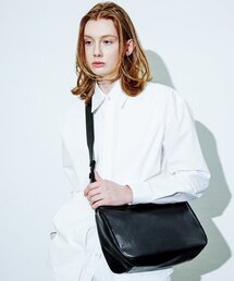 S SY（エスエスワイ）の「クリンクルレザーウィズクロスバッグブラック（メッセンジャーバッグ）」