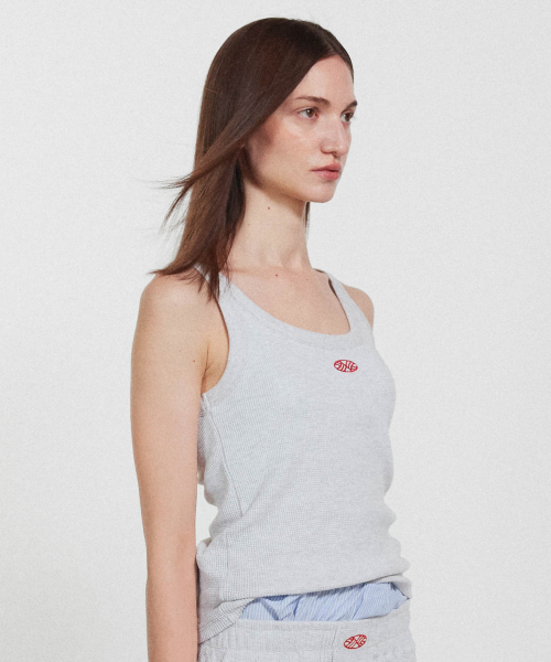 MENASOO（ミナス）の「Track Logo Reversible Waffle Sleeveless_White Melange（Tシャツ/カットソー・レディース・ホワイト・F）」の7枚目の写真