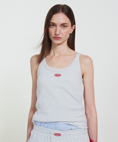 MENASOO（ミナス）の「Track Logo Reversible Waffle Sleeveless_White Melange（Tシャツ/カットソー・レディース・ホワイト・F）」の9枚目の写真