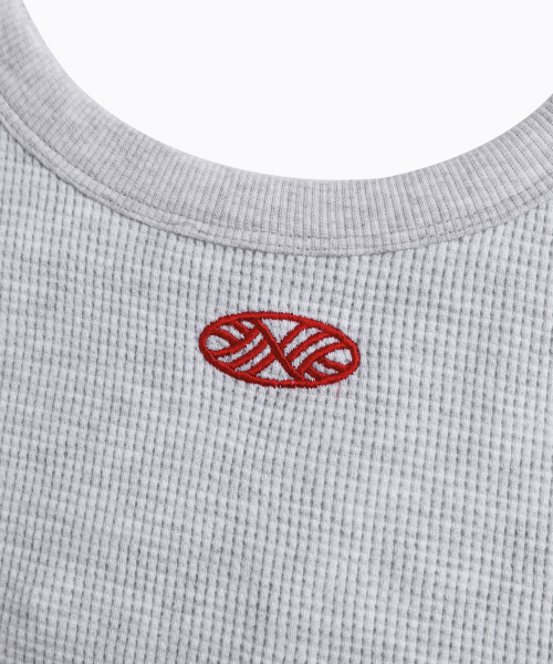 MENASOO（ミナス）の「Track Logo Reversible Waffle Sleeveless_White Melange（Tシャツ/カットソー・レディース・ホワイト・F）」の12枚目の写真