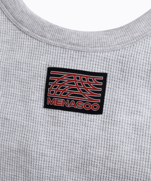 MENASOO（ミナス）の「Track Logo Reversible Waffle Sleeveless_White Melange（Tシャツ/カットソー・レディース・ホワイト・F）」の13枚目の写真