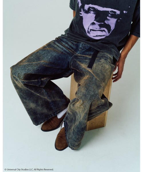 ADAM PATEK(アダムパテック)の「【ADAMPATEK/アダムパテック】Frankenstein face print T プリントTee(Tシャツ/カットソー・メンズ・グリーン/パープル・1/2)」の19枚目の写真