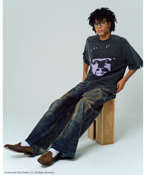 ADAM PATEK(アダムパテック)の「【ADAMPATEK/アダムパテック】Frankenstein face print T プリントTee(Tシャツ/カットソー・メンズ・グリーン/パープル・1/2)」の20枚目の写真