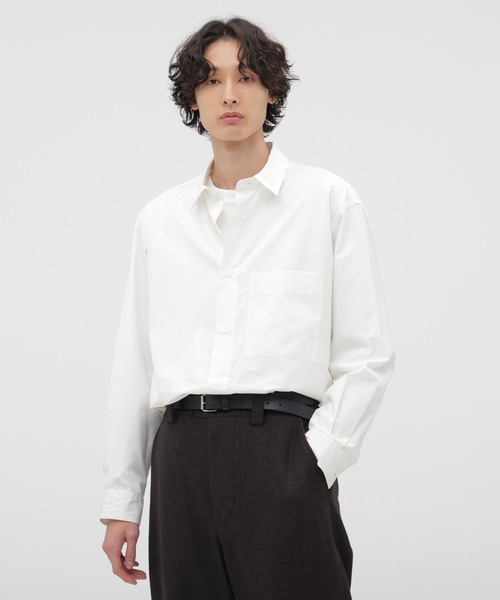 MARGARET HOWELL（マーガレットハウエル）の「FINE COMPACT COTTON POPLIN SHIRT（シャツ/ブラウス・メンズ・ホワイト/ブラック・LARGE/SMALL/MEDIUM）」の2枚目の写真