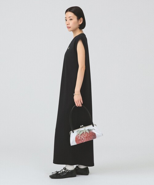 Ray BEAMS(レイビームス)の「HEY!Mrs ROSE / Overlap Boston Bag(トートバッグ・レディース・ブラック/ピンク・ONE SIZE)」の4枚目の写真