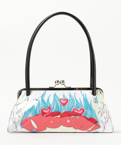 Ray BEAMS(レイビームス)の「HEY!Mrs ROSE / Overlap Boston Bag(トートバッグ・レディース・ブラック/ピンク・ONE SIZE)」の8枚目の写真