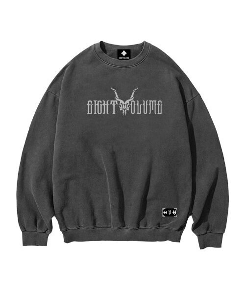 EIGHTVOLUME(エイトボリューム)の「EVクドゥスカルピグメントマンツーマン(ブラック)(スウェット・メンズ・その他・MEDIUM/LARGE)」の1枚目の写真