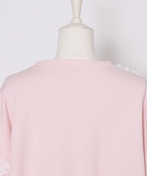 Lolime by mellfy memory(ロリミー バイ メルフィーメモリー)の「lacy ribbon sweatshirt(スウェット・レディース・ホワイト/ピンク/グレー・FREE)」の6枚目の写真