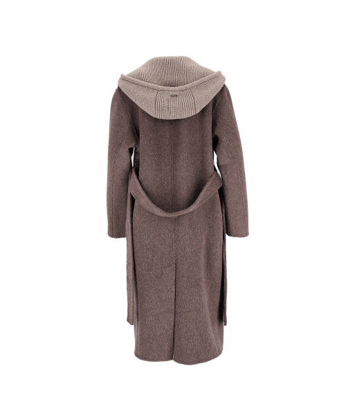 ACUD（アクド）の「Detachable Hoodie Handmade Coat _Brown（チェスターコート・レディース・ブラウン・FREE）」の8枚目の写真