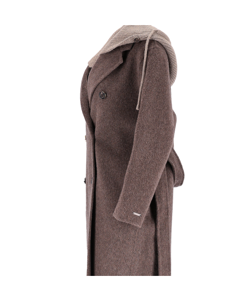 ACUD（アクド）の「Detachable Hoodie Handmade Coat _Brown（チェスターコート・レディース・ブラウン・FREE）」の9枚目の写真