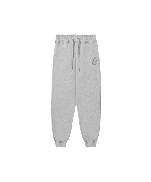 ALL EYES DOWN(オール アイズ ダウン)の「LOGO SWEAT PANTS (GREY)(スウェットパンツ・メンズ・その他・SMALL/MEDIUM/LARGE/X-LARGE)」の1枚目の写真