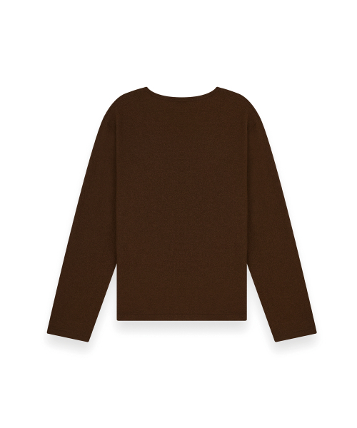 R-4(アールフォー)の「R-0037 / SEXY FIT U-NECK LONG SLEVEE(BROWN)(Tシャツ/カットソー・メンズ・ブラウン・SMALL/MEDIUM/LARGE)」の2枚目の写真