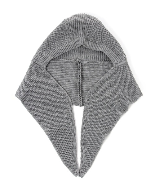 BARNYARDSTORM(バンヤードストーム)の「BARNYARDSTORM / フード付きニットストール【WEB限定カラー】(ストール/ショール・レディース・ブラック/ベージュ/レッド/グレー・FREE)」の5枚目の写真