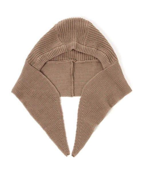 BARNYARDSTORM(バンヤードストーム)の「BARNYARDSTORM / フード付きニットストール【WEB限定カラー】(ストール/ショール・レディース・ブラック/ベージュ/レッド/グレー・FREE)」の8枚目の写真