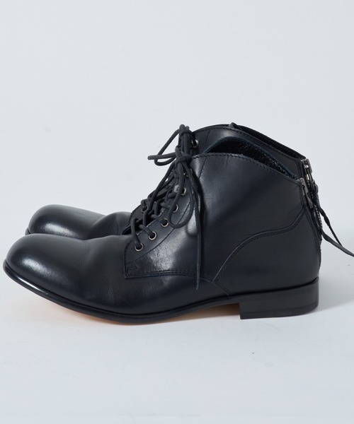 PADRONE(パドローネ)の「【PADRONE】別注 BACK ZIP CHUKKA BOOTS PU-ZOZO-02 バックジップチャッカブーツ(ブーツ・メンズ・ダークブラウン/ブラック・41/42/43/40)」の4枚目の写真