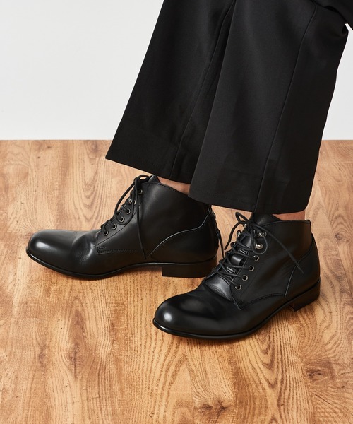 PADRONE(パドローネ)の「【PADRONE】別注 BACK ZIP CHUKKA BOOTS PU-ZOZO-02 バックジップチャッカブーツ(ブーツ・メンズ・ダークブラウン/ブラック・41/42/43/40)」の8枚目の写真