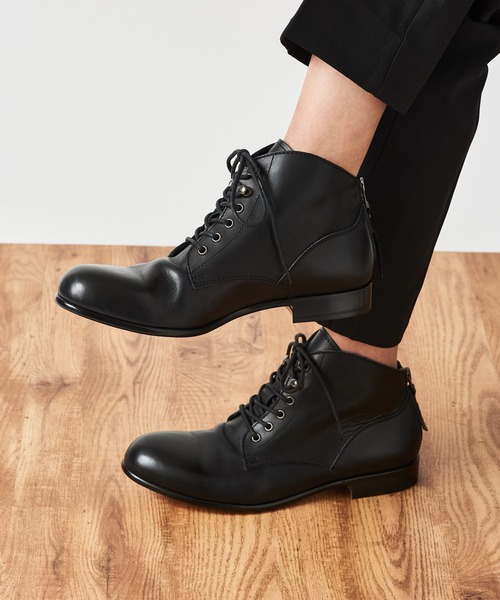 PADRONE(パドローネ)の「【PADRONE】別注 BACK ZIP CHUKKA BOOTS PU-ZOZO-02 バックジップチャッカブーツ(ブーツ・メンズ・ダークブラウン/ブラック・41/42/43/40)」の9枚目の写真