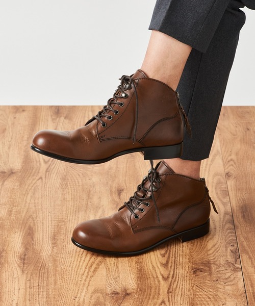 PADRONE(パドローネ)の「【PADRONE】別注 BACK ZIP CHUKKA BOOTS PU-ZOZO-02 バックジップチャッカブーツ(ブーツ・メンズ・ダークブラウン/ブラック・41/42/43/40)」の22枚目の写真
