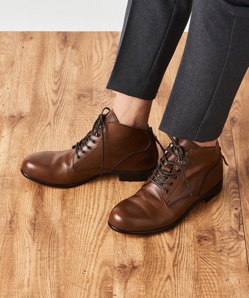 PADRONE(パドローネ)の「【PADRONE】別注 BACK ZIP CHUKKA BOOTS PU-ZOZO-02 バックジップチャッカブーツ(ブーツ・メンズ・ダークブラウン/ブラック・41/42/43/40)」の21枚目の写真