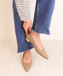 artemis by DIANA | メタリックヒール　ポインテッドトゥフラットシューズ(パンプス)