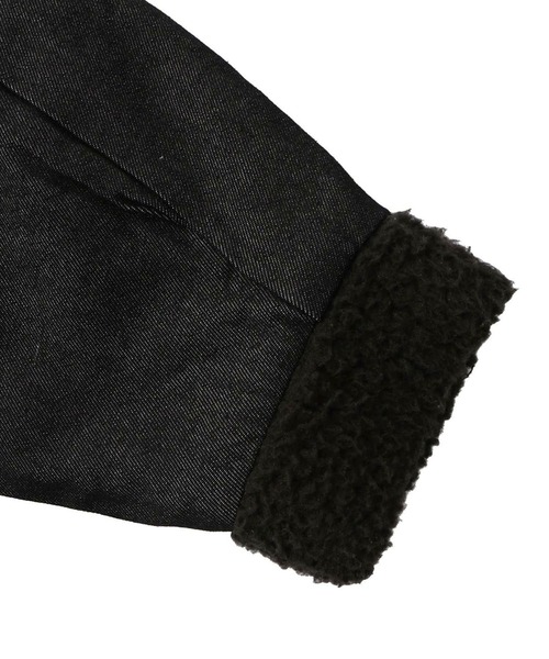 ScoLar(スカラー)の「ScoLar(スカラー) 落書きモザイク柄デニム×ボアジャケット(デニムジャケット・レディース・ネイビー/ブラック・MEDIUM)」の18枚目の写真