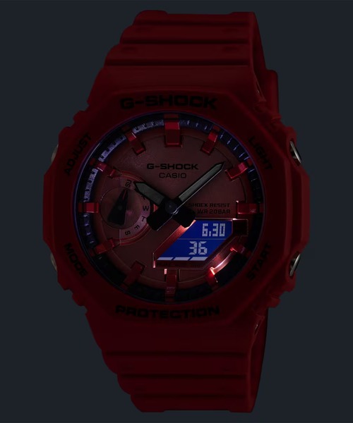 G-SHOCK(ジーショック)の「G-SHOCK/ジーショック 腕時計 "Iconic Styles" GA-2100RRB-4AJF(アナログ腕時計・メンズ・レッド・FREE)」の5枚目の写真
