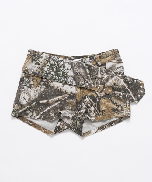 dollslutz(ドルズラッツ)の「【dollslutz】chunky belt hot pants / 【ドルズラッツ】チャンキーベルトホットパンツ(その他パンツ・レディース・カモフラージュ/リアルツリーカモ・FREE)」の2枚目の写真