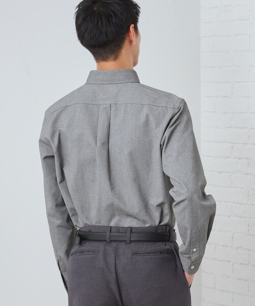 THE SHOP TK (ザ ショップ ティーケー )の「【ON/OFF兼用】シャンブレー オックスシャツ 洗濯機OK / 吸水速乾 / 汗じみ防止(ビジネスシャツ・メンズ・ライトグレー/サックスブルー/オフホワイト・01/02/03/04)」の13枚目の写真