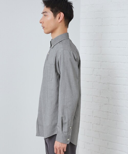 THE SHOP TK (ザ ショップ ティーケー )の「【ON/OFF兼用】シャンブレー オックスシャツ 洗濯機OK / 吸水速乾 / 汗じみ防止(ビジネスシャツ・メンズ・ライトグレー/サックスブルー/オフホワイト・01/02/03/04)」の17枚目の写真