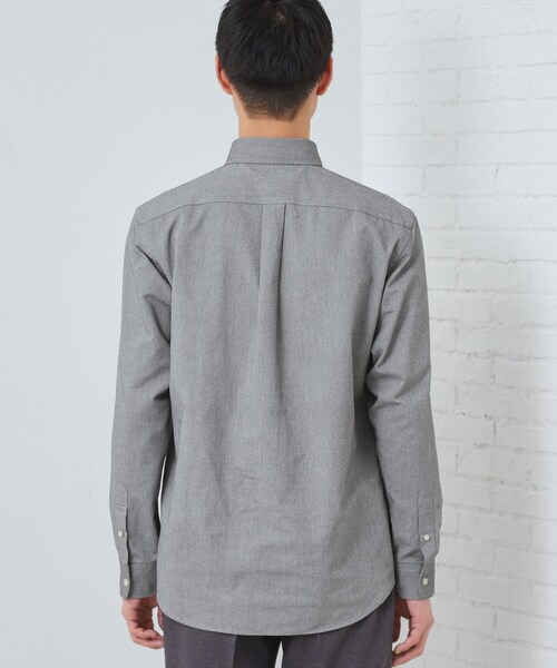 THE SHOP TK (ザ ショップ ティーケー )の「【ON/OFF兼用】シャンブレー オックスシャツ 洗濯機OK / 吸水速乾 / 汗じみ防止(ビジネスシャツ・メンズ・ライトグレー/サックスブルー/オフホワイト・01/02/03/04)」の18枚目の写真