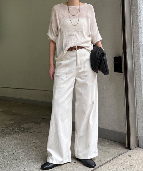 LBC(エルビーシー)の「コットンベイカーワイドパンツ(その他パンツ・レディース・チャコール/カーキ/オフホワイト・L/M)」の22枚目の写真