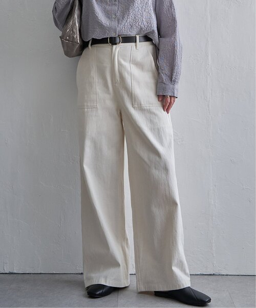 LBC(エルビーシー)の「コットンベイカーワイドパンツ(その他パンツ・レディース・チャコール/カーキ/オフホワイト・L/M)」の21枚目の写真