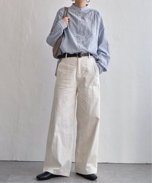 LBC(エルビーシー)の「コットンベイカーワイドパンツ(その他パンツ・レディース・チャコール/カーキ/オフホワイト・L/M)」の20枚目の写真